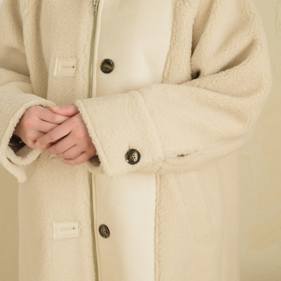 フェイクムートンステンカラーコート