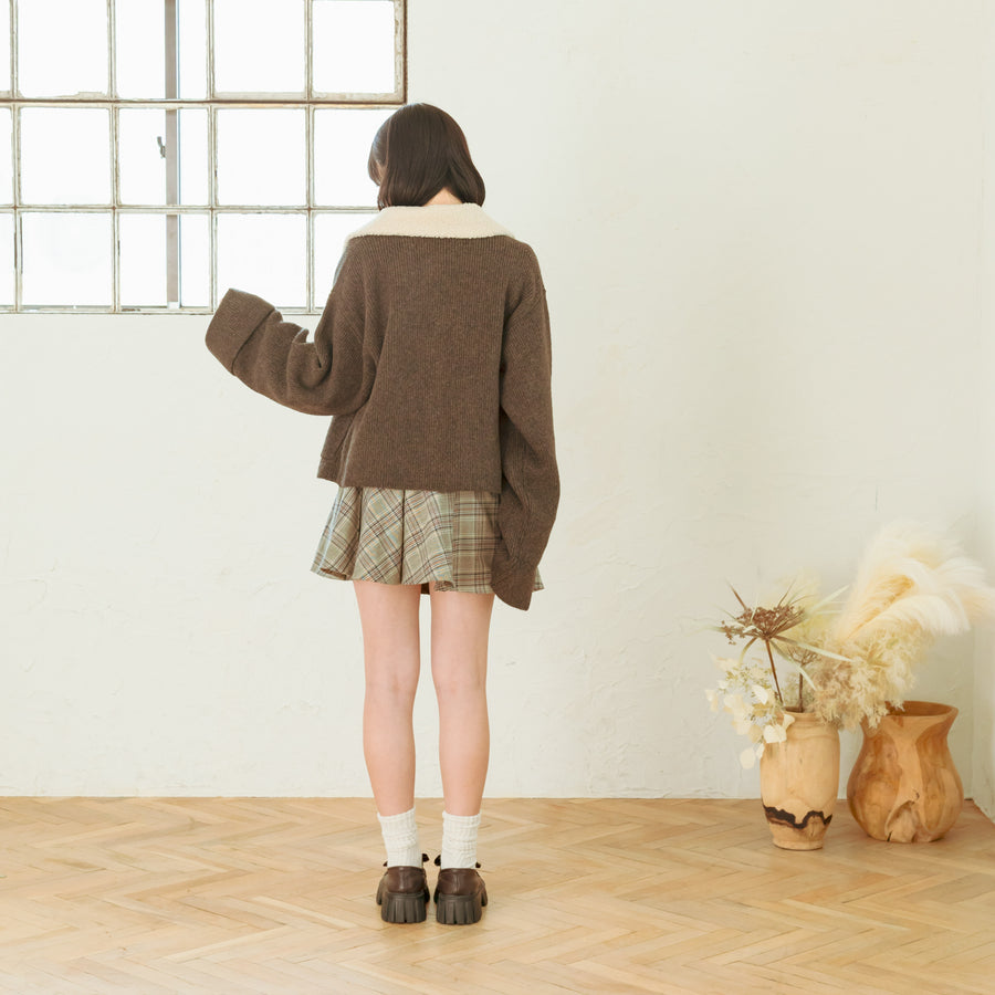 2wayカラーカーディガン