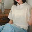 Load image into Gallery viewer, レースカラーニットポロ
