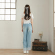 Load image into Gallery viewer, シャーリングショートフリルトップス
