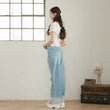 Load image into Gallery viewer, シャーリングショートフリルトップス
