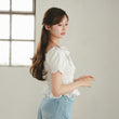 Load image into Gallery viewer, シャーリングショートフリルトップス
