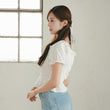 Load image into Gallery viewer, シャーリングショートフリルトップス
